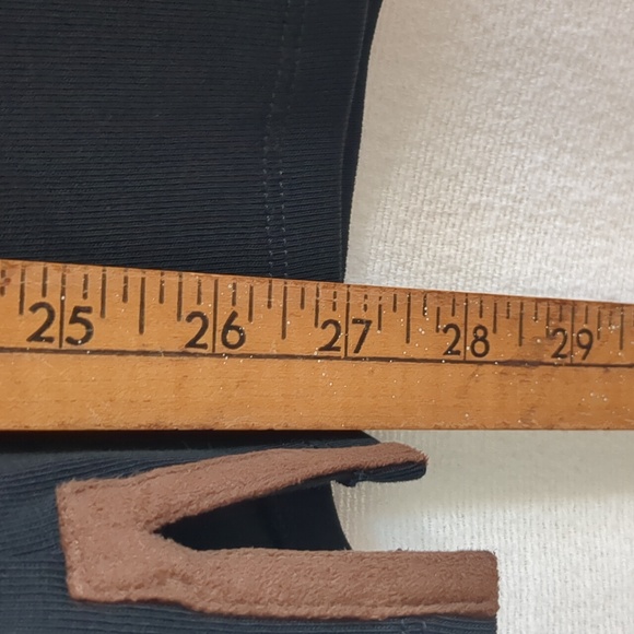 Lauren Ralph Lauren Women's Black Tunic Top w/ Brown Faux Suede Detail Size Med - Picture 10 of 11